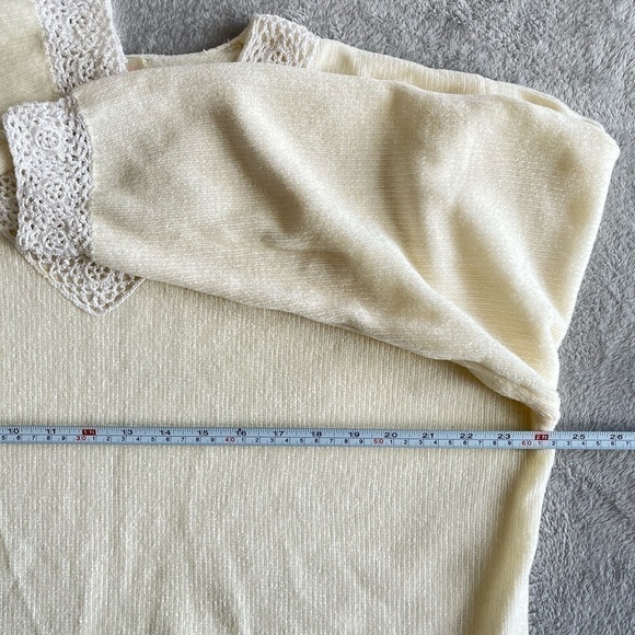 Jenny Vintage off white Floral Knit Sweater size 1X - Picture 6 of 9
